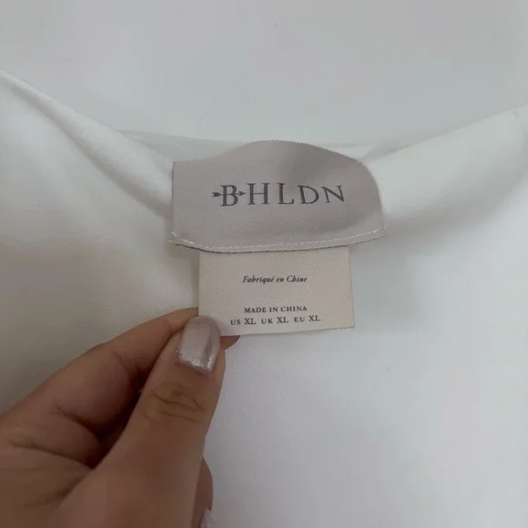 BHLDN Anthropologie Blake square neck Maxi Dress White Gown | Wedding NEW XL - Picture 7 of 10